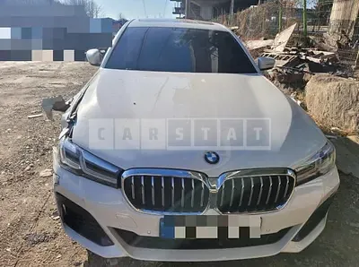 Photo 1 of 9: 2021 BMW 530i xDrive, VIN WBA31BJ08MWX11630 — Korean insurance auction