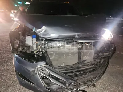 Photo 1 of 8: 2016 Hyundai Santa Fe, VIN KMHSW81UBGU674966 — Korean insurance auction