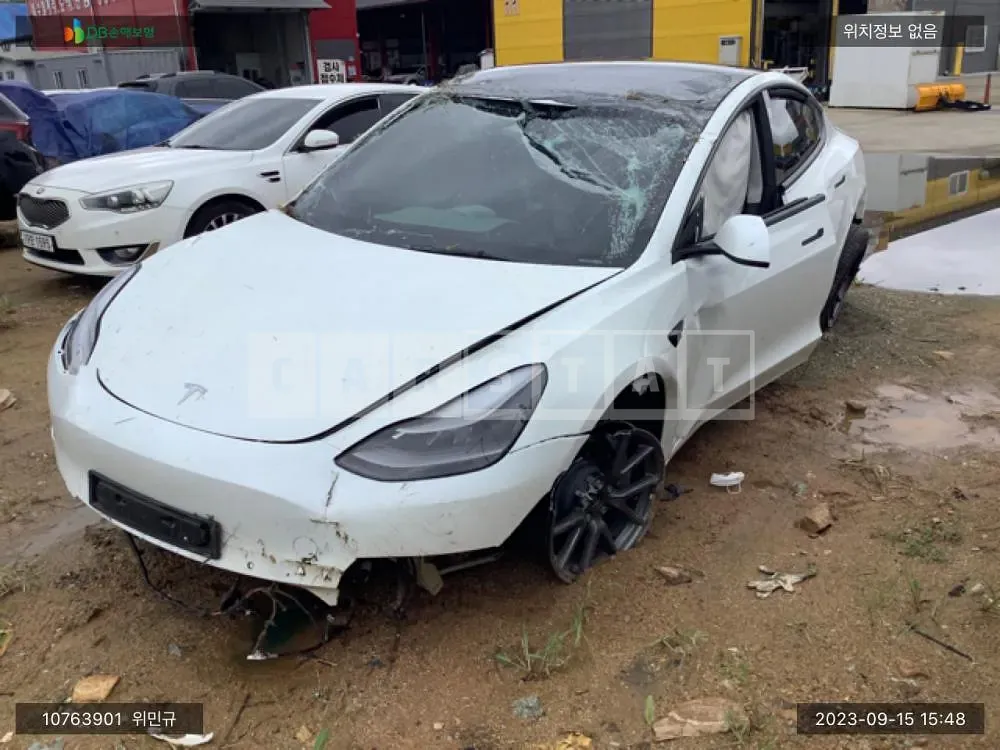 Photo 2 of 17: 2022 Tesla Model 3 Long Range, VIN 5YJ3E1EB4NF307047 — Korean insurance auction
