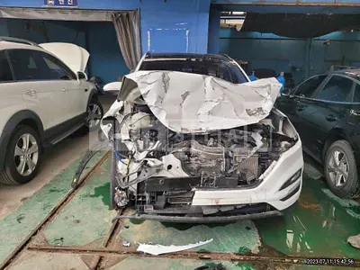 Photo 1 of 8: 2016 Hyundai Tucson, VIN KMHJ381ABGU049340 — Korean insurance auction
