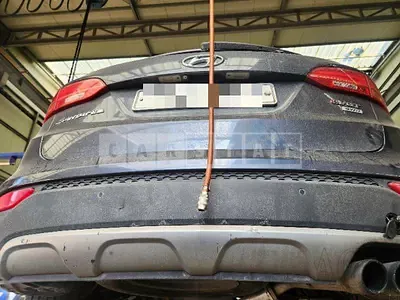 Photo 1 of 36: 2015 Hyundai Santa Fe 2.0 (4WD), VIN KMHSW81UDFU486283 — Korean insurance auction
