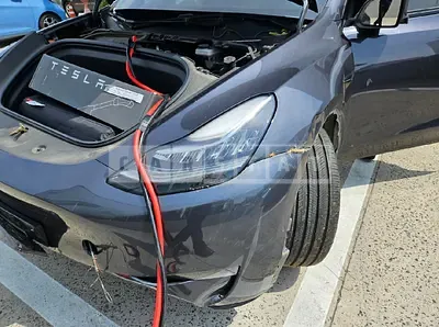 Photo 1 of 50: 2021 Tesla Model Y LongRange, VIN 5YJYGDEE4MF174607 — Korean insurance auction