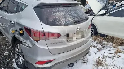 Photo 1 of 9: 2015 Hyundai Santa Fe DM 4WD, VIN KMHSW81UDGU609951 — Korean insurance auction