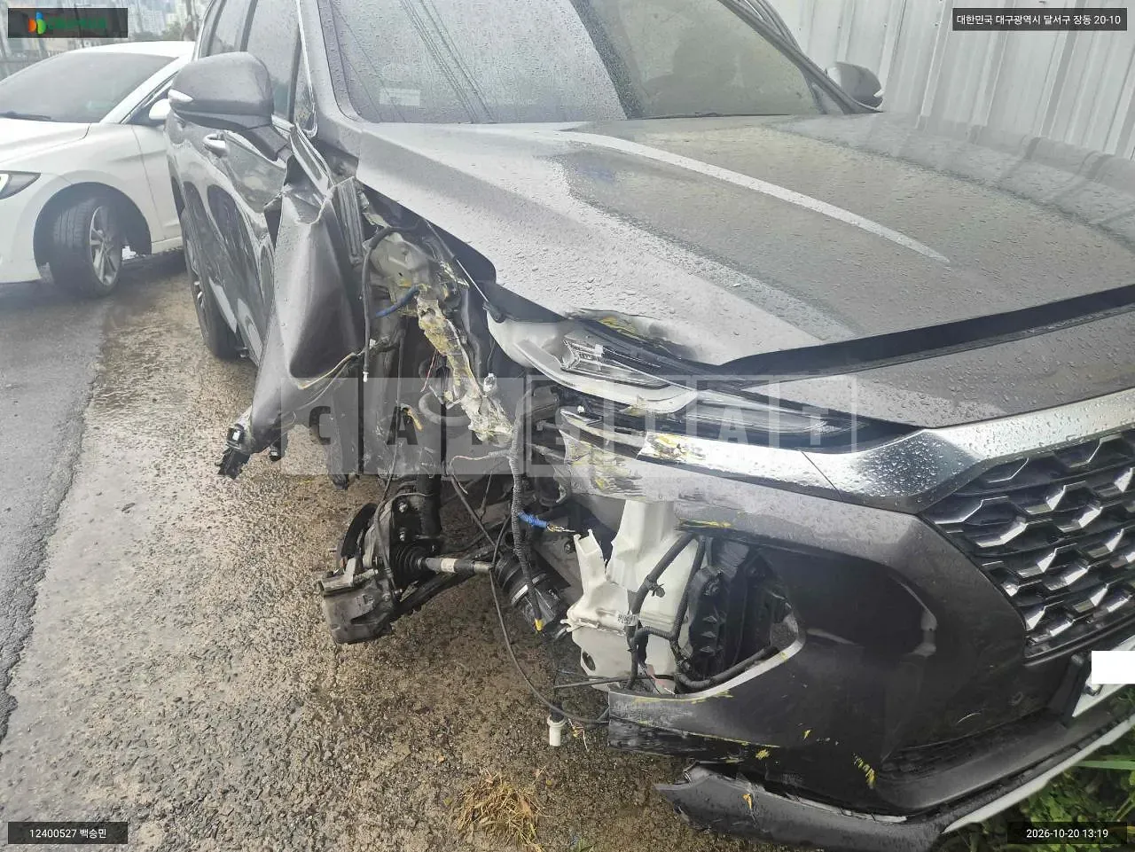 Photo 2 of 10: 2020 Hyundai Santa Fe, VIN KMHS281ABLU283083 — Korean insurance auction