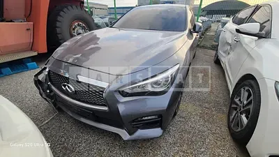Photo 1 of 13: 2016 Infiniti Q50S Hybrid, VIN JNKAV71E5GM580520 — Korean insurance auction