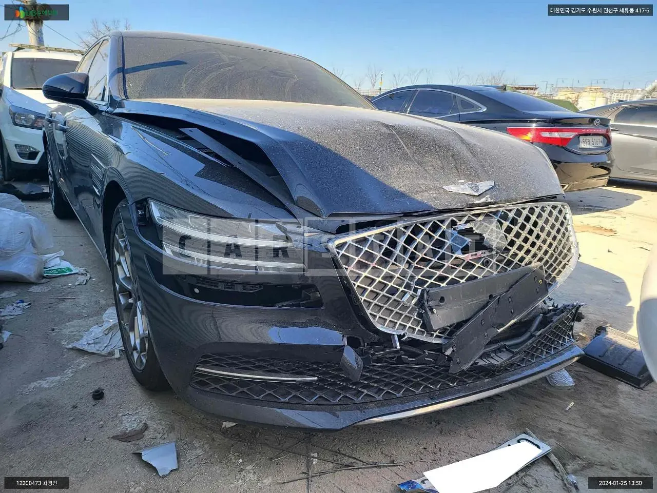 Photo 2 of 15: 2021 Genesis G80, VIN KMTGB41CBNU118762 — Korean insurance auction