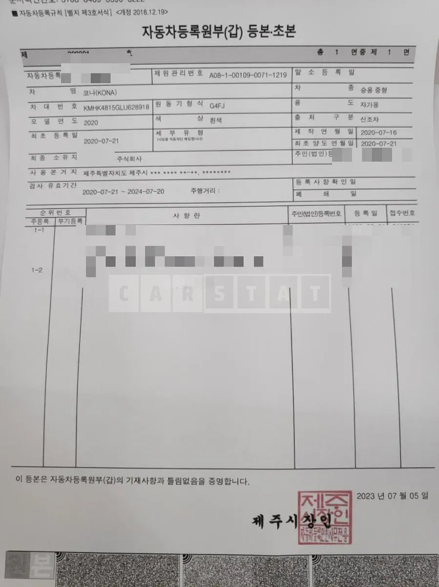 Photo 2 of 19: 2020 Hyundai Kona 1.6 Gasoline, VIN KMHK4815GLU628918 — Korean insurance auction