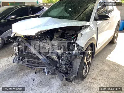 Photo 1 of 9: 2015 Hyundai Tucson, VIN KMHJ3815GGU032413 — Korean insurance auction