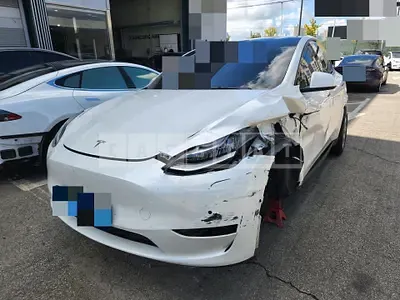 Photo 1 of 5: 2021 Tesla Model Y Long Range, VIN 5YJYGDEE4MF171853 — Korean insurance auction