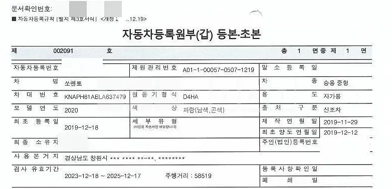 Photo 2 of 11: 2019 Kia Sorento, VIN KNAPH81ABLA637479 — Korean insurance auction