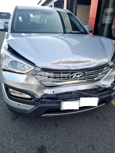 Photo 1 of 15: 2015 Hyundai Santa Fe, VIN KMHSU81XDFU318683 — Korean insurance auction