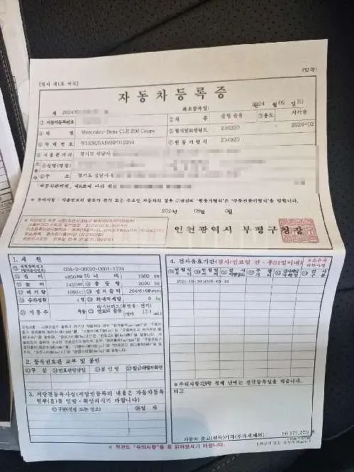 Photo 2 of 22: 2024 Mercedes-Benz Cle 200 Coupe — Korean insurance auction