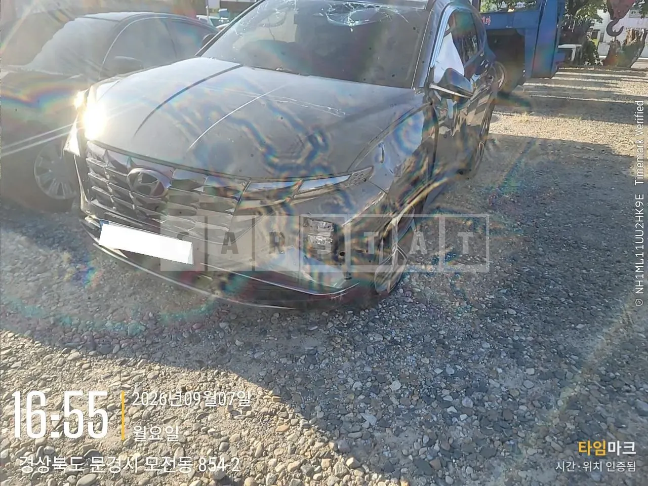 Photo 2 of 14: 2022 Hyundai Tucson, VIN KMHJE81BGNU150695 — Korean insurance auction