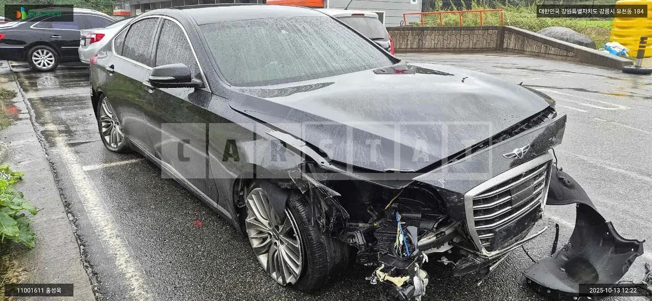 Photo 2 of 10: 2018 Hyundai Genesis G80, VIN KMHGM41DDJU280363 — Korean insurance auction