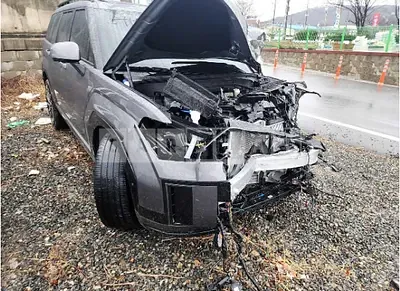 Photo 1 of 24: 2024 Hyundai Santa Fe, VIN KMHP581LGRU000389 — Korean insurance auction