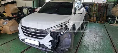 Photo 1 of 10: 2015 Hyundai Tucson, VIN KMHJ3815GGU077677 — Korean insurance auction