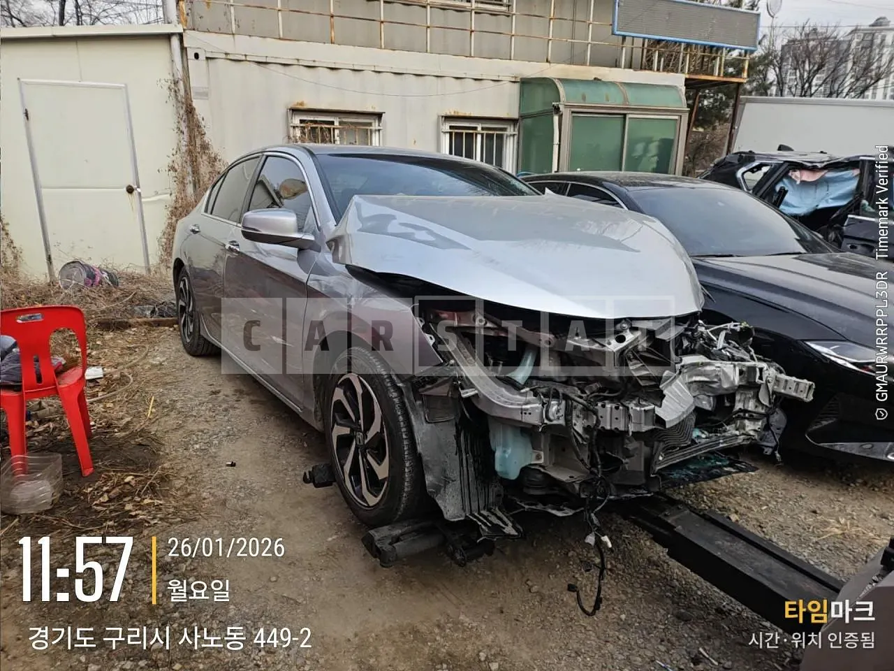 Photo 2 of 9: 2016 Honda Accord 2.4, VIN 1HGCR2680GA510514 — Korean insurance auction