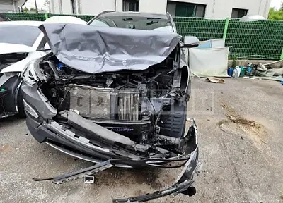 Photo 1 of 13: 2015 Hyundai Santa Fe, VIN KMHSW81UBFU480423 — Korean insurance auction